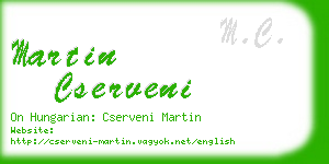 martin cserveni business card